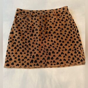 Entro Black and Brown Mini Denim Skirt